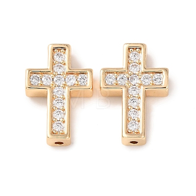 Brass Micro Pave Clear Cubic Zirconia KK-Z142-11G-1
