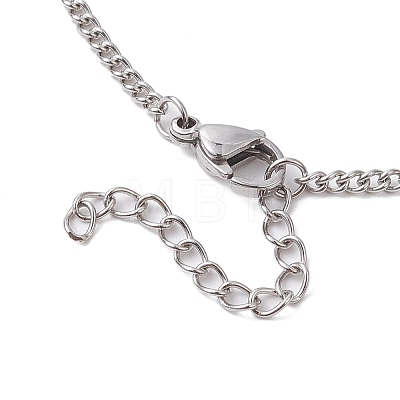 Tarnish Resistant Adjustable 304 Stainless Steel Curb Chains Necklaces Making AJEW-JB01214-01-1