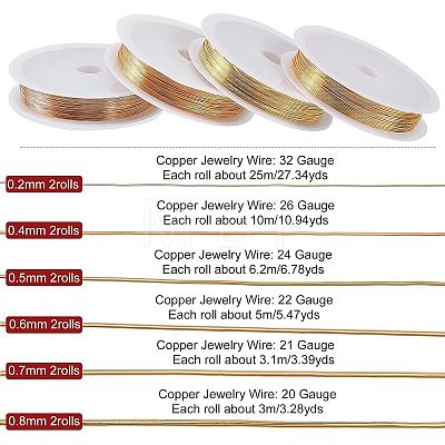 ARRICRAFT Round Copper Jewelry Wire CWIR-AR0001-01KC-1