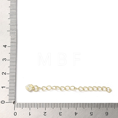 Rack Plating Brass Curb Chain Extender KK-Q807-14G-1