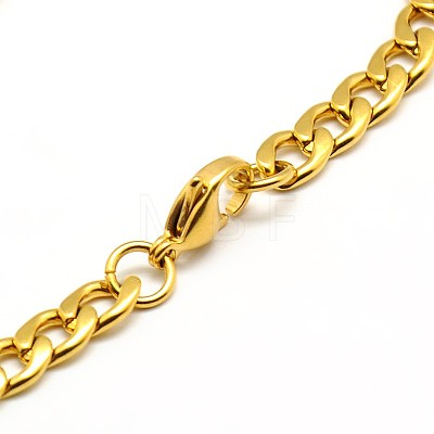 304 Stainless Steel Curb Chain/Twisted Chain Bracelet Making STAS-A028-B122G-1