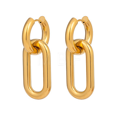 304 Stainless Steel Oval Hoop Earrings AW2454-1-1
