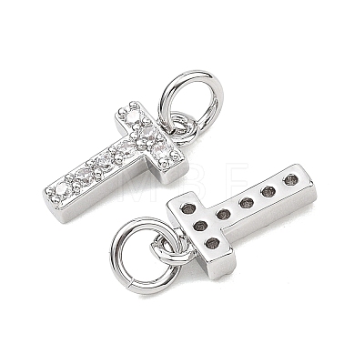 SHEGRACE Brass Micro Pave Clear Cubic Zirconia Pendants XGRQ29361-394P-T-1