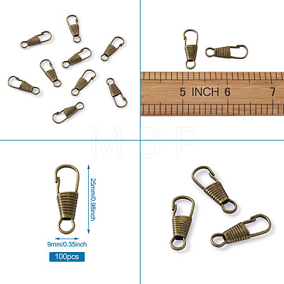 Iron Keychain Clasp Findings IFIN-TAC0002-11AB-1