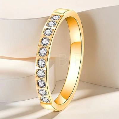 Stainless Steel and Crystal Rhinestone Finger Rings for Women FS-WG71548-11-1