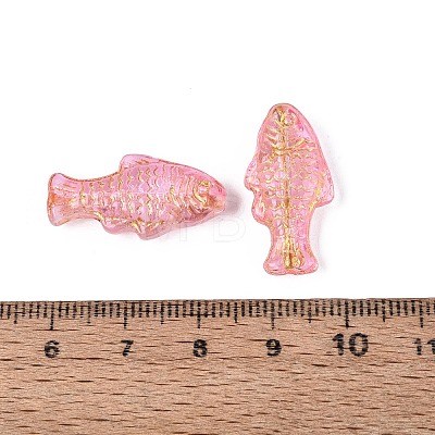 Baking Paint Transparent Glass Beads DGLA-N018-22F-1
