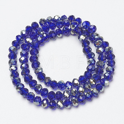 Electroplate Glass Beads Strands EGLA-A034-T1mm-K20-1