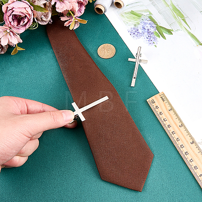 Brass Tie Clips BUTT-WH0024-064P-1
