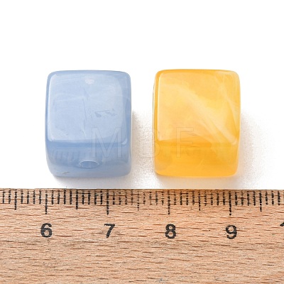 Two-Tone Imitation Gemstone Acrylic Beads AC-CBA7B05-28-1