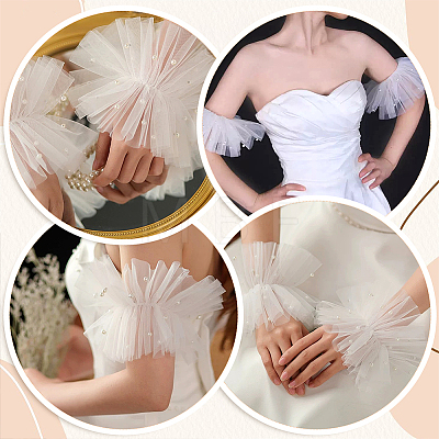 Gauze Lady Tulle Lace Oversleeve AJEW-WH0596-070A-1
