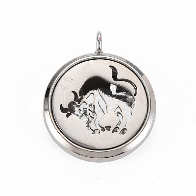 Alloy Diffuser Locket Pendants PALLOY-N171-10-1