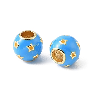 Brass Enamel European Beads KK-CBA9CBD-23G-1