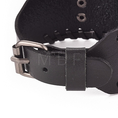 Full Grain Leather Cord Bracelets BJEW-G620-B02-1
