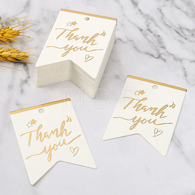 100Pcs Hot Stamping Thank You Paper Gift Tags CDIS-A007-01A-1