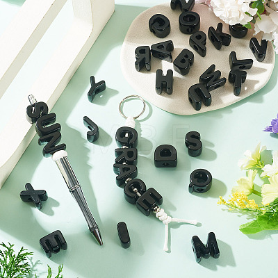 26Pcs 26 Styles Acrylic European Beads OACR-TA0004-86-1