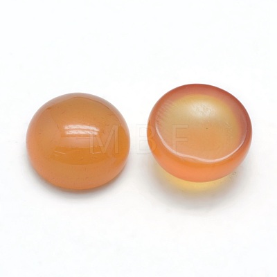 Natural Carnelian Cabochons G-P393-R41-10mm-1
