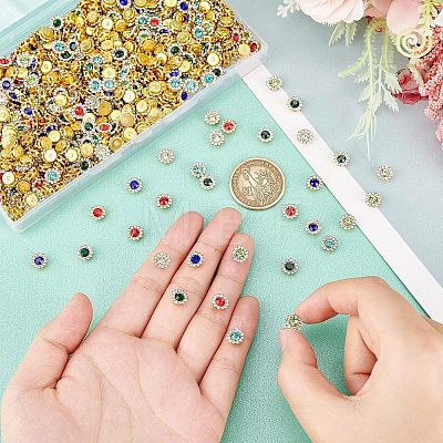 600Pcs 6 Colors Sew on Rhinestone RGLA-FH0001-02-1