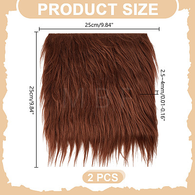 Square Faux Fur Squares Fabric AJEW-WH0348-615A-1