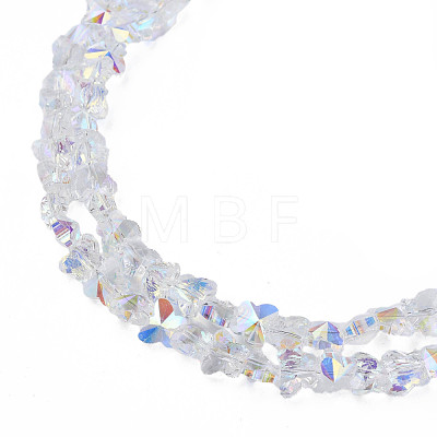 Electroplate Transparent Glass Beads Strands EGLA-N002-20A-D01-1