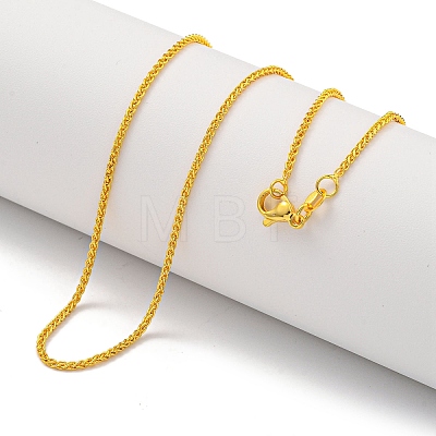 Brass Wheat Chain Necklaces for Women NJEW-G084-21G-1