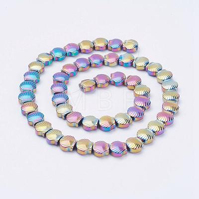 Electroplate Non-Magnetic Synthetic Hematite Beads Strands G-F510-15-1