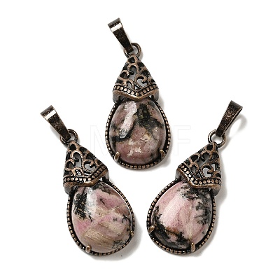 Natural Rhodonite Pendants G-H065-01R-21-1