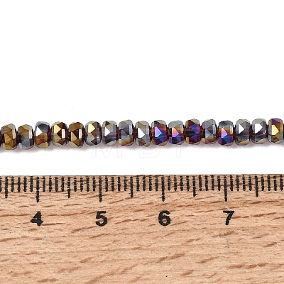 Electroplate Glass Beads Strands GLAA-Q105-03P-1
