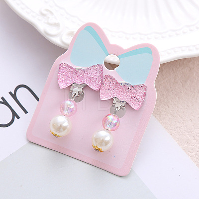 Alloy Plastic Clip-on Earrings for Kid WG21FF0-24-1