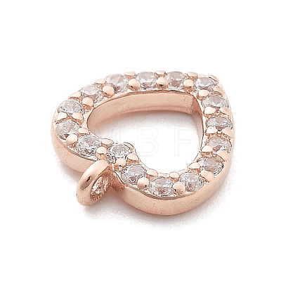 925 Sterling Silver Micro Pave Clear Cubic Zirconia Charms LS-STER-A034-02A-RG-1