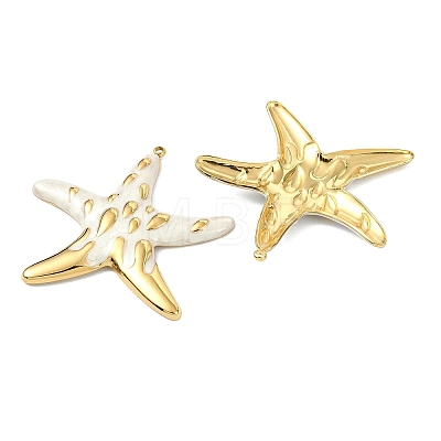 Ocean 304 Stainless Steel Enamel Pendants STAS-T076-08B-02G-1