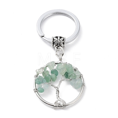 Natural Green Aventurine Keychain KEYC-E023-03D-1