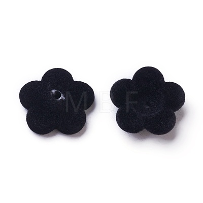 Flocky Acrylic Bead Caps X-OACR-I001-A06-1