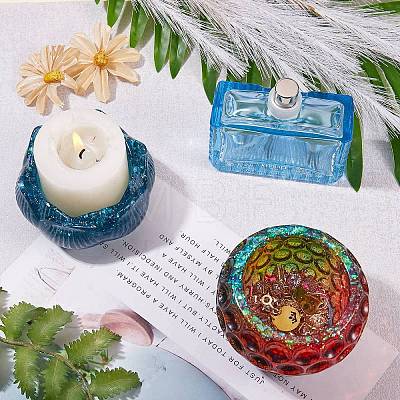 2Pcs 2 Styles Candle Holder Silicone Molds DIY-SZ0003-16-1