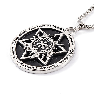 Stainless Steel Box Chain Necklaces LS-NJEW-P304-01D-1