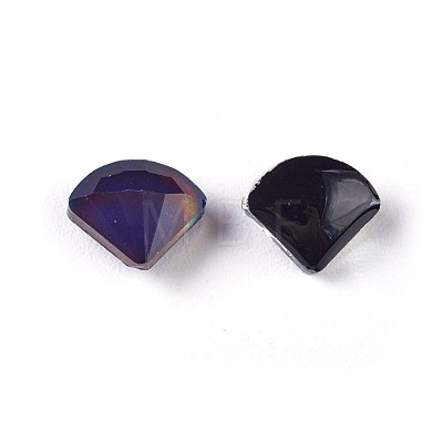 Faceted Glass Cabochons GLAA-E411-09B-1