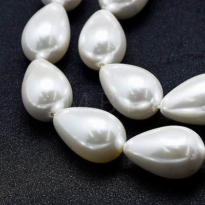 Electroplate Shell Pearl Beads Strands BSHE-G010-12x16mm-01-1