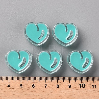 Transparent Enamel Acrylic Beads TACR-S155-004G-1