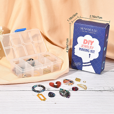 DIY Resin Dangle Earring Making Kits FIND-SC0001-72-1