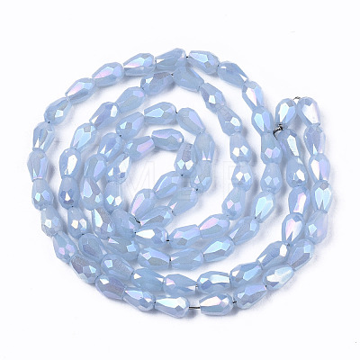 Electroplate Glass Beads Strands EGLA-S194-02A-B03-1
