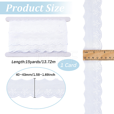 15 Yards Flat Hollow Cotton Lace Trim OCOR-GF0006-08-1