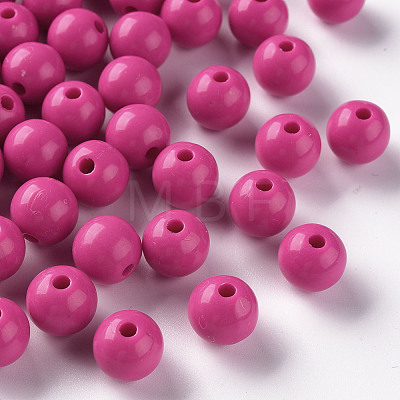 Opaque Acrylic Beads X-MACR-S370-C10mm-A13-1