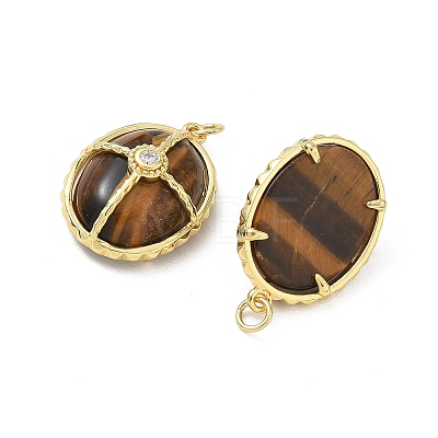 Natural Tiger Eye Pendants GG-CBAB1AA-01B-G03-1