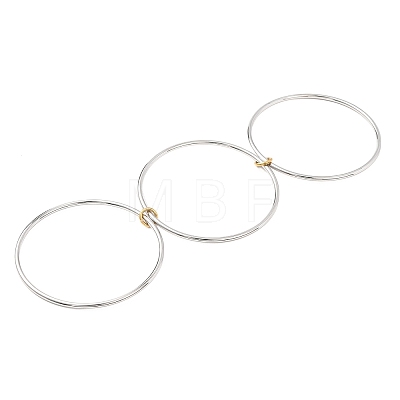 304 Stainless Steel Multi-strand Bangles BJEW-K271-02P-1