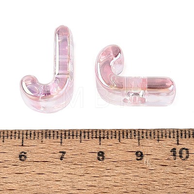UV Plating Transparent Acrylic European Beads OACR-M027-02J-01-1