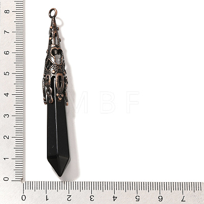 Natural Obsidian Pointed Big Pendants G-P560-02R-06-1