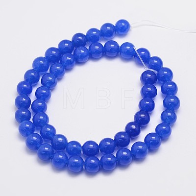 Natural & Dyed Malaysia Jade Bead Strands G-A146-8mm-A21-1