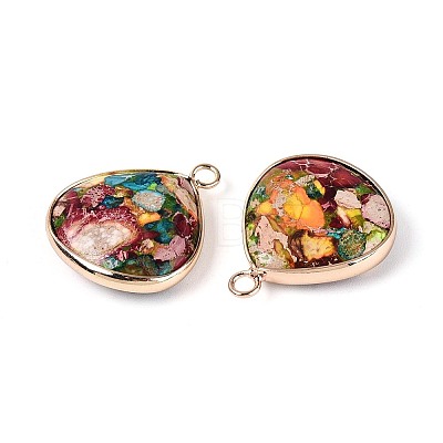 Dyed Natural Imperial Jasper Pendants G-Q601-05G-02-1