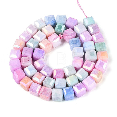 Anti-Tarnish Electroplate Glass Beads Strands GLAA-T025-8mm-10A-1