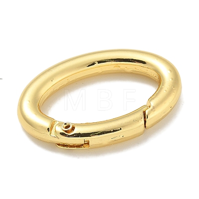 Rack Plating Brass Springs Gate Rings KK-L224-090G-1