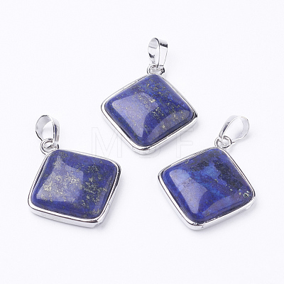 Natural Lapis Lazuli Pendants X-G-E420-05P-1